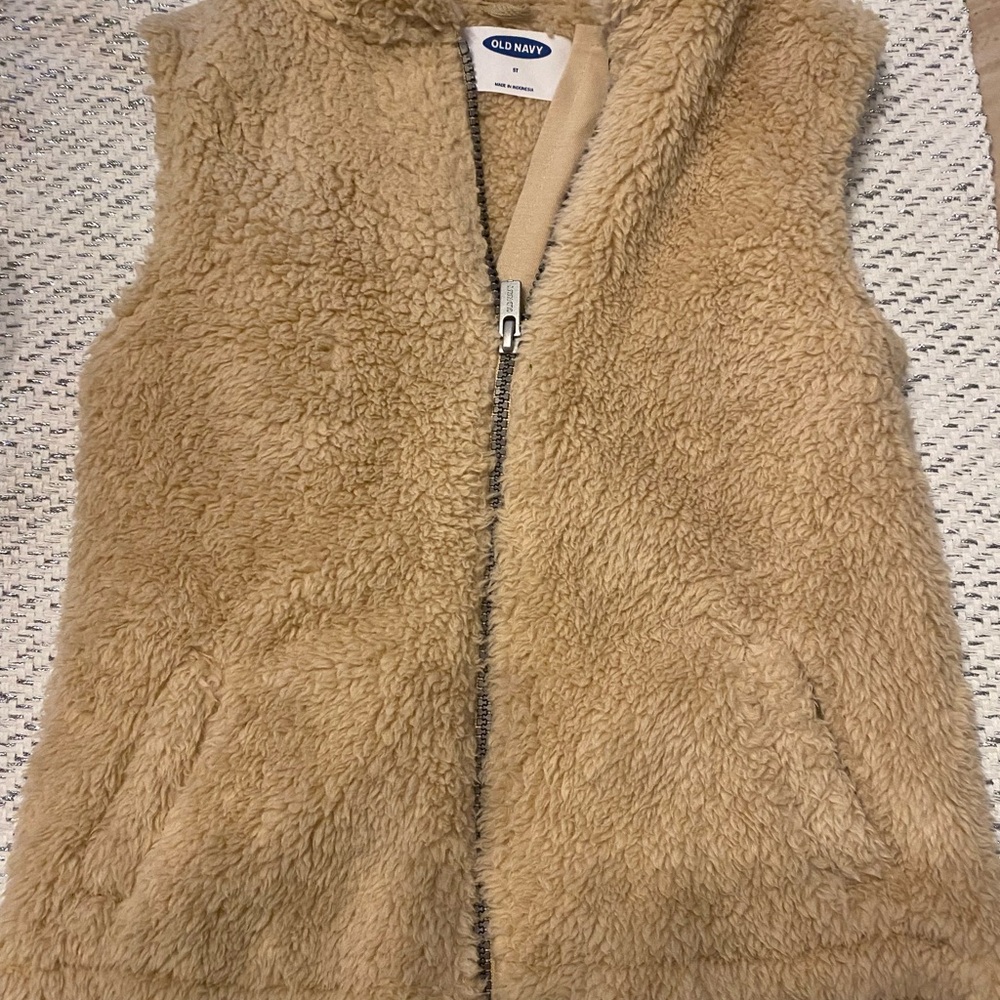 Old Navy Tan Sherpa Vest